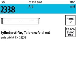 Zylinderstift ISO 2338 1,5 m6x 8 A 4 500 Stück