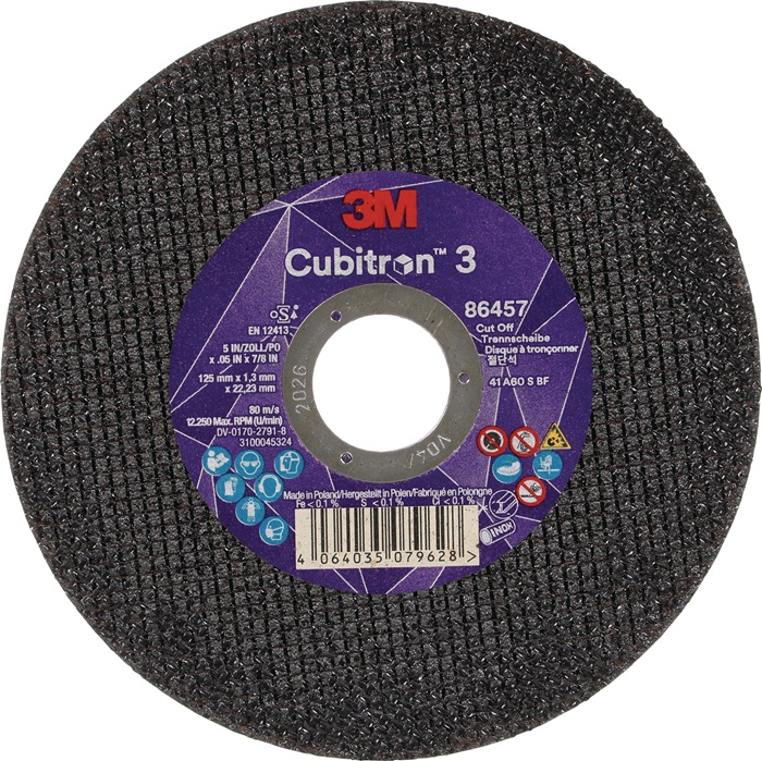 Trennscheibe Cubitron™ 3 D125x1,3mm ger.3M™ Cubitron™ 3 Bohr.22,23mm 3M