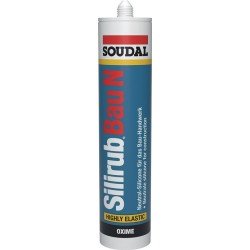 Silikondichtstoff Silirub Bau N transp.300 ml Kartusche SOUDAL