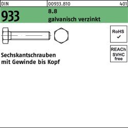 Sechskantschraube DIN 933 VG M24x 280 8.8 galv.verz. 1 Stück