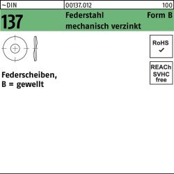 Federscheibe DIN 137 B 14 Federstahl mech.verz. 100 Stück