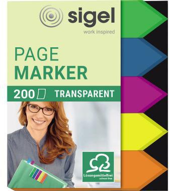 SIGEL Haftmarker HN613 45x60mm Pfeil farbig sortiert 5 St./Pack.