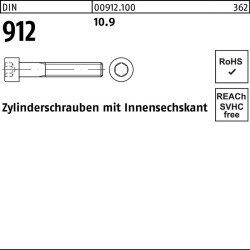 Zylinderschraube DIN 912 Innen-6kt M18x 280 10.9 10 Stück
