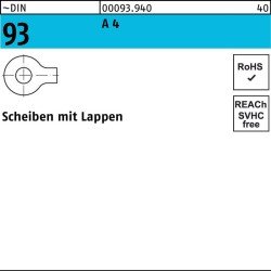 Unterlegscheibe DIN 93 Lappen 6,4 A 4 50 Stück