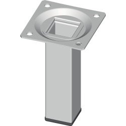 Möbelfuß weiß 25x25mm H.400mm Platte 4 St./Set ALFER ALUMINIUM
