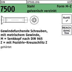 Gewindefurchendeschraube DIN 7500 SEKO PZ MM 5x30-Z Stahl galv.verz. 1000St.