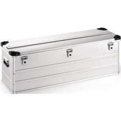 Aluminiumbox L1182xB385xH410mm 163l m.Klappverschluss u.Stapelecken