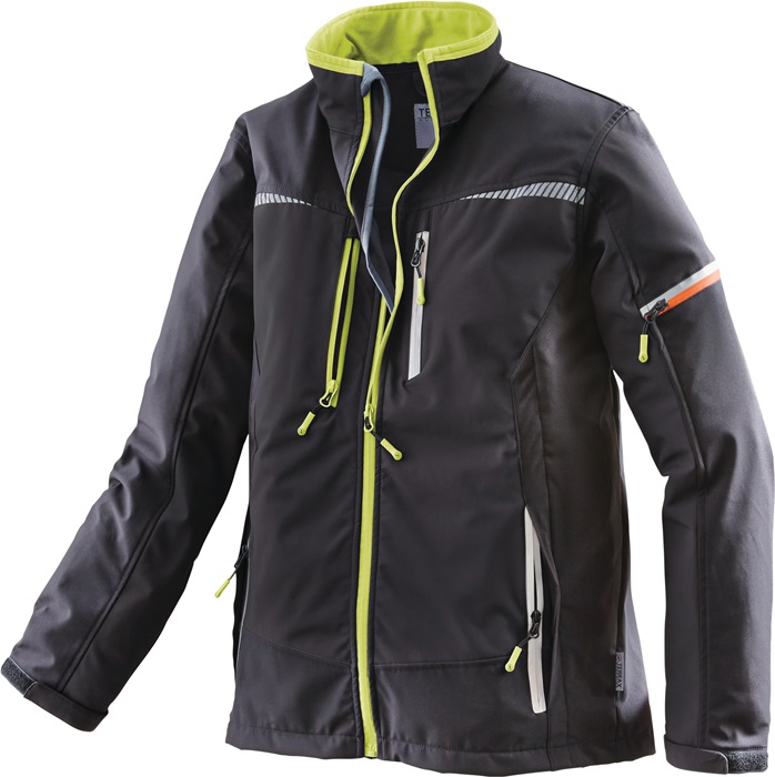 Softshelljacke Terrax Workwear Gr.L schwarz/limette TERRAX