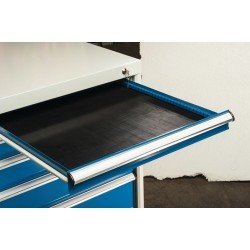 Schubladengummieinlage schwarz f.Schrank-B.572mm f.Schubl.H 50-175mm