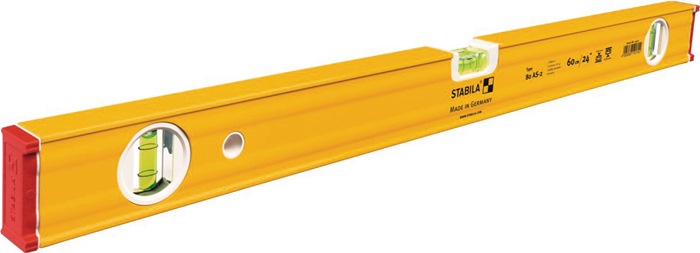 Wasserwaage 80 AS-2 180cm Alu.gelb ± 0,5 mm/m STABILA