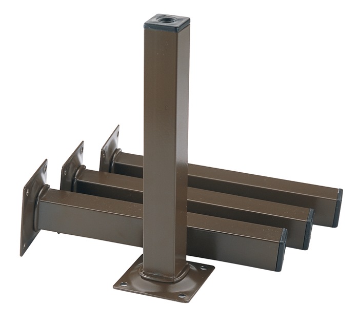 Möbelfuß verchr.25x25mm H.500mm Platte ALFER ALUMINIUM