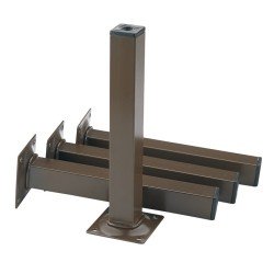 Möbelfuß verchr.25x25mm H.500mm Platte ALFER ALUMINIUM