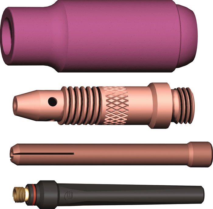 TIG-Zubehör-Set 4-tlg.in Ku.-Box WE 3,2mm A.BINZEL