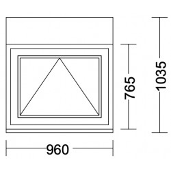 Kunststoff-Fenster (960x765), 3-fach Verglasung, 1-tlg., Kipp mit OLÖ, VEKA Softline 82 MD (mit el. Rollladen)