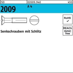 Senkschraube ISO 2009 Schlitz M4x 30 A 4 500 Stück