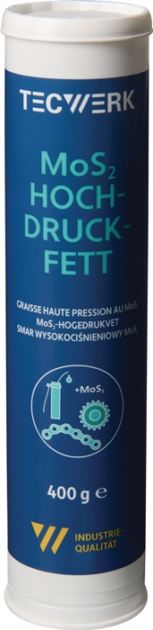 MoS² Hochdruckfett schwarzgrau 400g Kartusche TECWERK