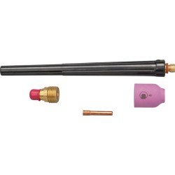 TIG-Zubehör-Set 4-tlg.in Ku.-Box m.Gaslinse,WE 2,4mm ABITIG 17,18,26 A.BINZEL
