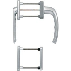 Balkongarnitur NY 099KH/961N/U10/… Alu.F1 63-73mm 4-KT.7mm HOPPE