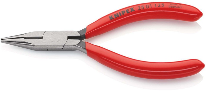 Flachrundzange L.125mm flach/rund ger.pol.Ku.-Überzug KNIPEX