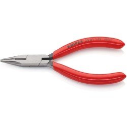 Flachrundzange L.125mm flach/rund ger.pol.Ku.-Überzug KNIPEX