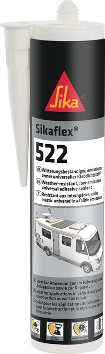 Kleb- u.Dichtstoff Sikaflex®-522 weiß 300ml Kartusche SIKA