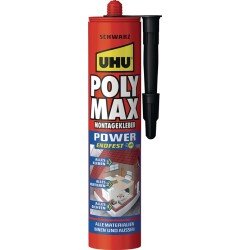 Kleb- u.Dichtstoff POLY MAX POWER schwarz 425g Kartusche UHU