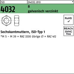 Sechskantmutter ISO 4032 M36 8 galv.verz. 10 Stück