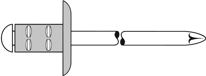 Blindniet PolyGrip® Nietschaft dxl 4,8x10,0mm K16 Alu/Stahl 25 St.GESIPA