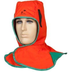 Schweißerhaube m.Klettverschluss orange EN ISO 11611:2015 Kl.1/A1+A2 WELDAS