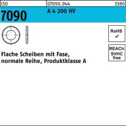 Unterlegscheibe ISO 7090 m.Fase 10 A 4 200 HV 100 Stück