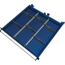 Schubladenunterteilungsmaterial Front-H.100-125mm 2 Längs-/6 Querteiler