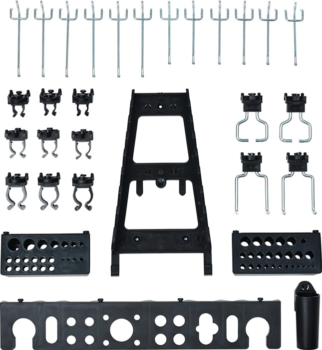 Werkzeughaltersortiment BxHmm 30-tlg.Werkzeugschrank/Lochwand