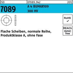 Unterlegscheibe ISO 7089 o.Fase 10 A 4 300 HV BUMAX109 100 Stück BUFAB