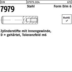 Zylinderstift DIN 7979 m.IG D 20x45 Stahl gehärtet Toleranz m6 25St.