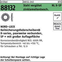 Unterlegscheibe R 88132 NLX 12 SP Sta vergütet zinklamellenb. 100St. NORD-LOCK