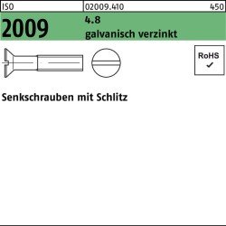 Senkschraube ISO 2009 Schlitz M4x 30 4.8 galv.verz. 200 Stück