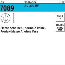 Unterlegscheibe ISO 7089 o.Fase 10 A 2 200 HV 100 Stück
