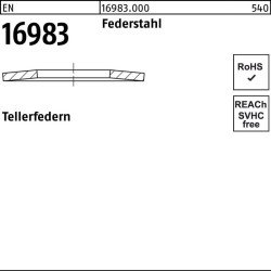 Tellerfeder EN 16983 23x10,2x0,9 Federstahl 200 Stück