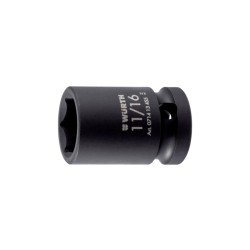 1/2"-Kraftsteckschlüssel kurz, Zoll 1/2"-Impact socket wrench short, inch 11/16"