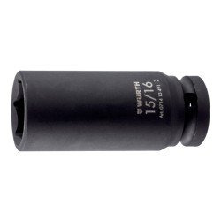 1/2 Zoll Kraft-Steckschlüssel Zoll 6-kant lang 15/16"
