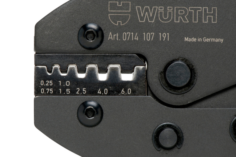 Crimpzange 0,25-6,0 mm² für Aderendhülsen