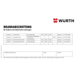 Kennzeichnungsschild Brandabschottung 14 x 8
