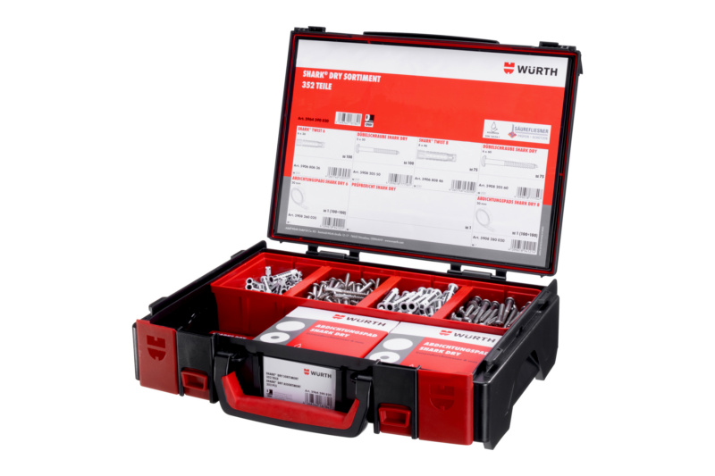 SHARK DRY abdichtendes Dübel-Set 352-teilig im Systemkoffer 4.4.1