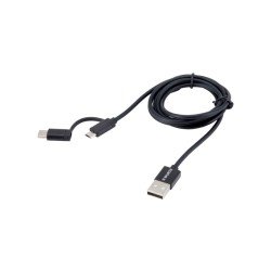Daten- und Ladekabel 2 in 1 USB Micro und USB Type C / USB Type A