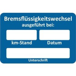 Kundendienst-Aufkleber INSPKLEB-BREMSFLUESSIGKT-WECHSEL-250STK