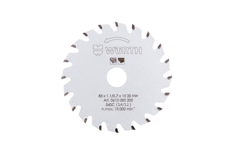 Kreissägeblatt Holz 85/20/15 für Akku-Handkreissäge HKS 10-A/12-A