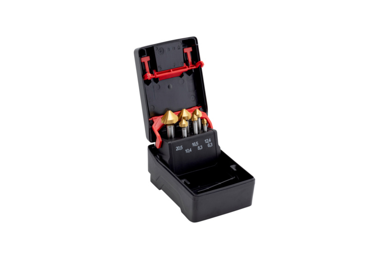 Kegelsenker Sortiment 6-teilig. TiN 90° DIN 335 C
