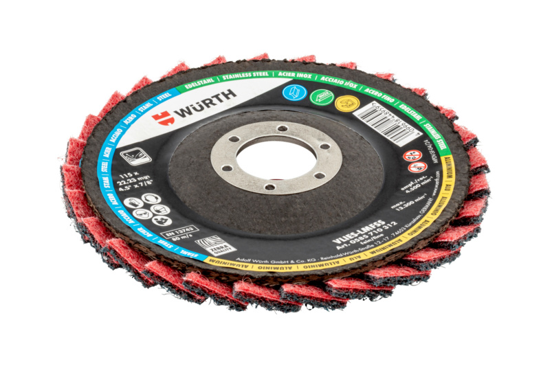 Vlies-Lamellenfächerschleifscheibe RED PERFECT 3D SHLFSHB-NYLVLI-FEIN-115X22,23M