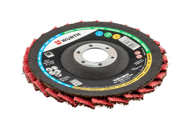 Vlies-Lamellenfächerschleifscheibe RED PERFECT 3D SHLFSHB-NYLVLI-GROB-125X22,23M