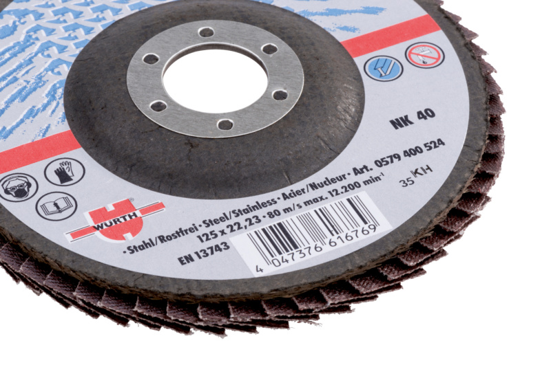 Lamellenfächerschleifscheibe Stahl Ø 125 mm Normalkorund